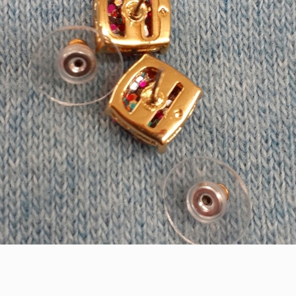Kate Spade Multicolored Glitter Earrings NWT - Picture 5 of 9